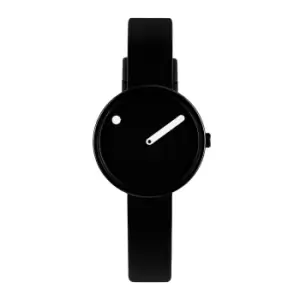 Image of Picto 43360-0112B Black Dial And Silicone Strap Wristwatch