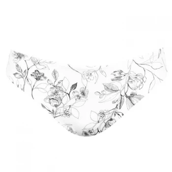 Image of Firetrap One Shoulder Bikini Bottoms Ladies - White L Flwr Pr