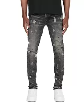 Image of Purple Brand Slim Fit Vintage Distressed Jeans in Vintage Black