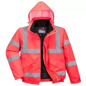 Image of Portwest S463RERM - sz M Hi-Vis Bomber Jacket - Red - Red