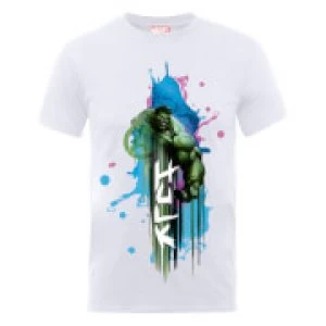 Image of Marvel Avengers Assemble Hulk Art Burst T-Shirt - White - M