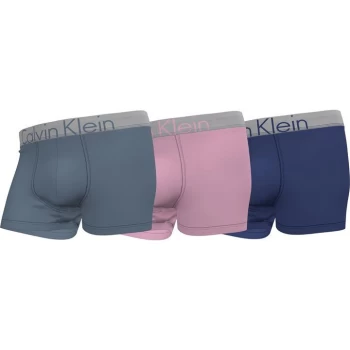 Image of Calvin Klein 3 Pack Steel Trunks - Blu/Orch/Purp