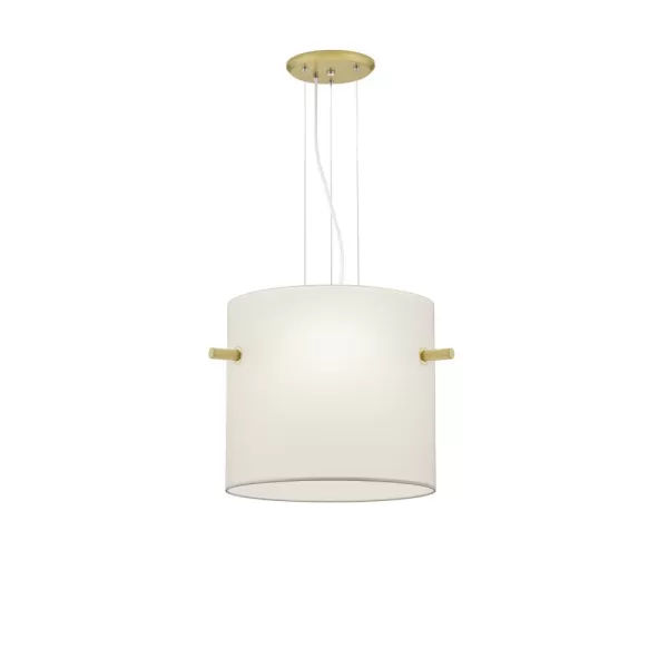 Image of Camden Modern 3 Light Cylindrical Pendant Ceiling Light Brass Matt