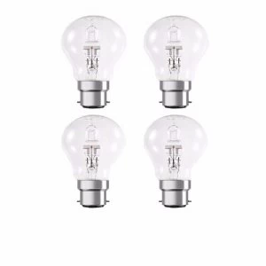 Image of Status Halogen Bayonet Cap GLS Bulb 4 Pack - 28W