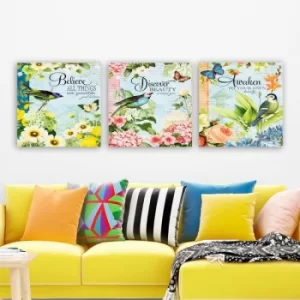 Image of drprc9043 Multicolor Decorative Canvas Painting (3 Pieces)
