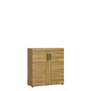 Image of Cortina 2 Door Shoe Cabinet In Grandson Oak Effect