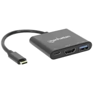 Image of Manhattan 130622 USB-C / HDMI display adapter Compatible with: Universal USB-C powered