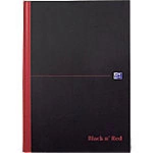 Image of OXFORD Black n' Red Casebound Notebook Ruled A4 192 Pages