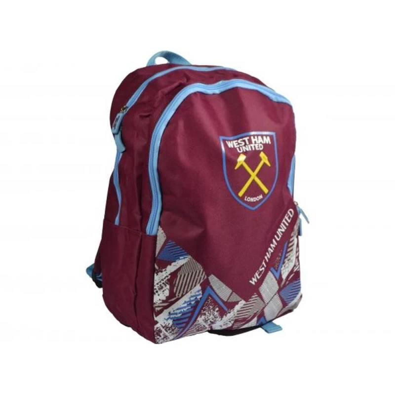 Image of West Ham United FC Mens Crest Backpack in Maroon Maroon Male