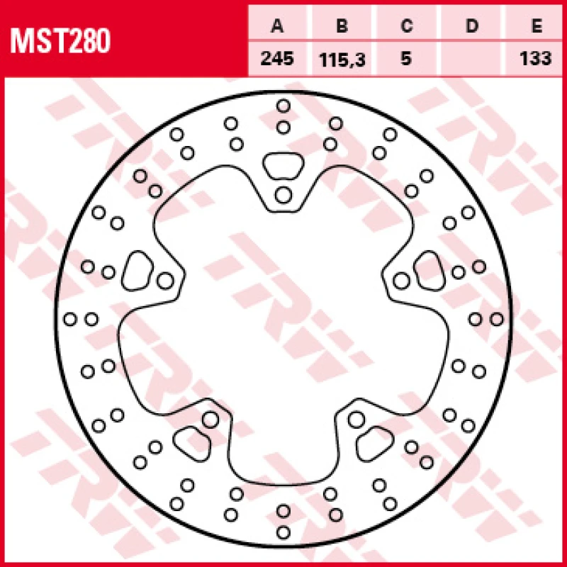Image of TRW Lucas Brake disc MST280, rigid