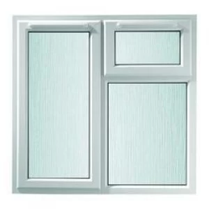 Image of Wickes Upvc Casement Window White 1190 x 1010mm Lh Side Hung and Top Hung Obscure Glass