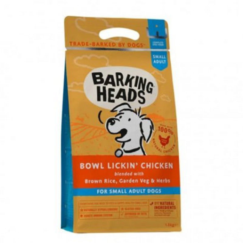 Image of Barking Heads Little Paws Bowl Lickin' Goodness Chicken Dry Dog Food, 1.5kg