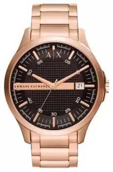Image of Armani Exchange AX2449 Mens (46mm) Black Dial / Rose Gold- Watch