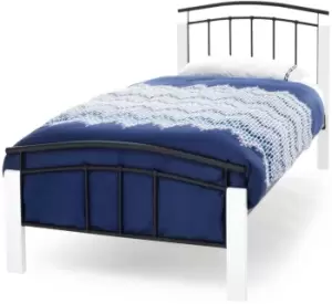 Image of Serene Tetras 3ft Single White and Black Metal Bed