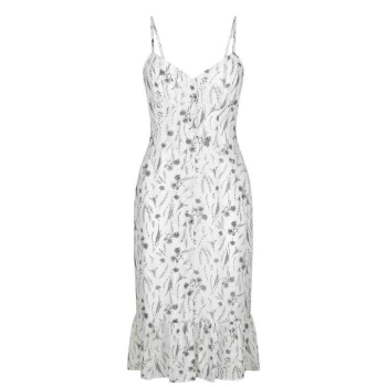 Image of Jack Wills Ledbury Button Through Midi Cami Dress - White