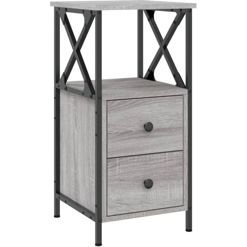 Image of VIDAXL Bedside Cabinet Grey Sonoma 34x35.5x70cm Engineered Wood Vidaxl 8720845939083