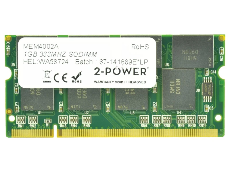 Image of 2-Power 1GB PC2700 333MHz SODIMM Memory