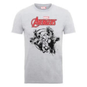 Image of Marvel Avengers Team Burst T-Shirt - Grey - M
