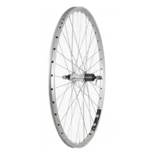 Image of Raleigh 700c Rear Rim Brake QR Wheel - 8/9 Speed Cassette - Silver