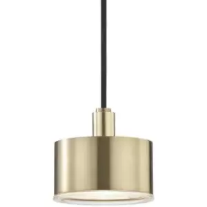 Image of Nora 1 Light Pendant Brass, Glass