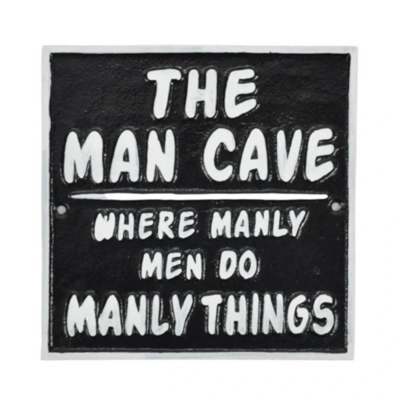 Image of Minster The Man Cave Wall Sign - Cast Iron - L2 X W20 X H20 Cm