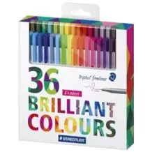 Image of Staedtler triplus 334 fineliner Multicolour 36 pc(s)