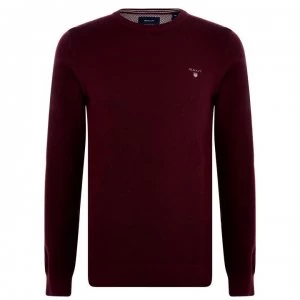 Image of Gant Gant Crew Neck Jumper - Burg 605