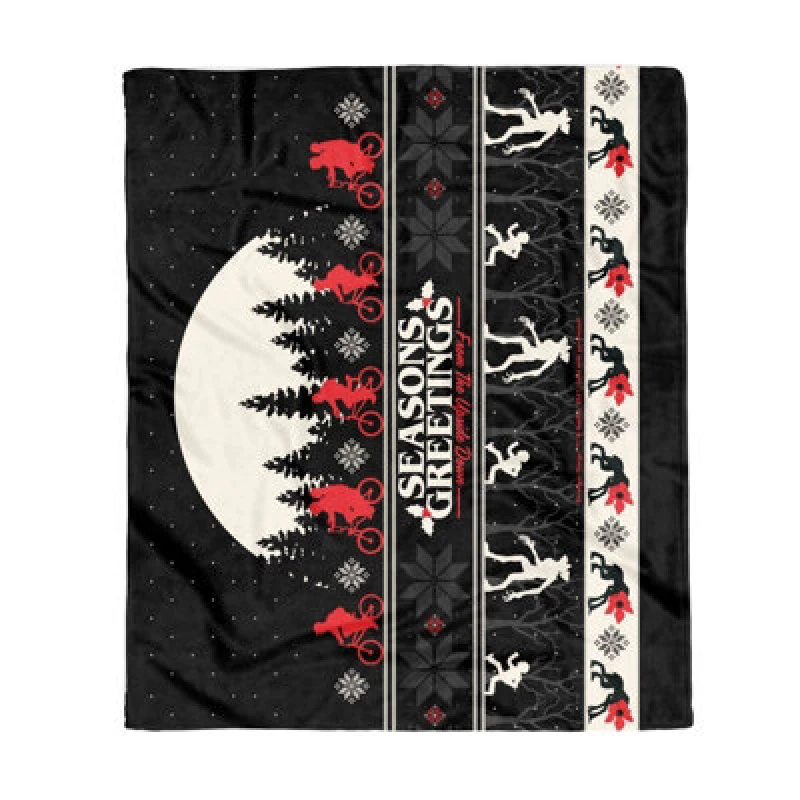Image of Stranger Things Seasons Greetings From The Upside Down Fleece Blanket - M