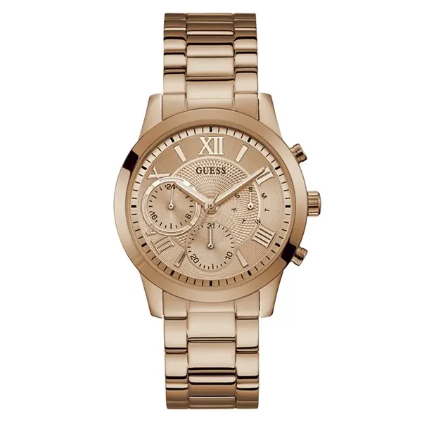 Image of GUESS W1070L3 Rose Gold Plated Multi Dial Bracelet Watch - W96253