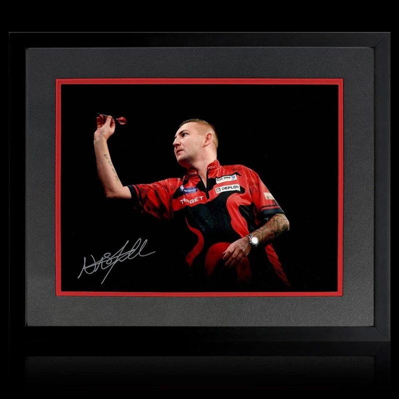 Image of The Fan Cave Nathan Aspinall Signed Image Deluxe Mount Frame Red & Black unisex 550mm x 45