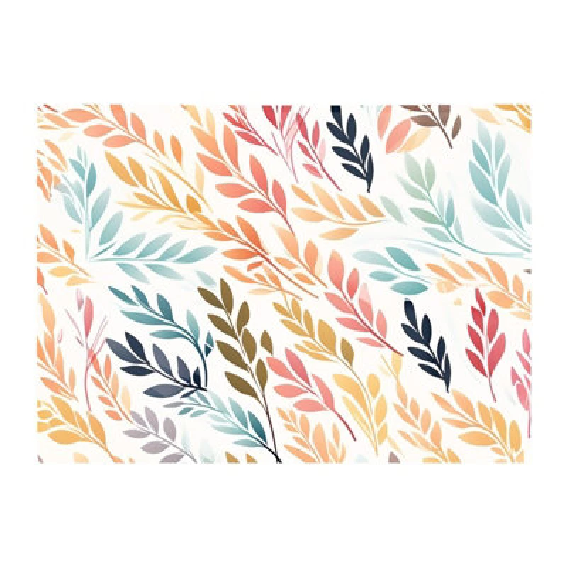 Image of Warren Reed Designer Colouful Sping Leaves Glass Chopping Board