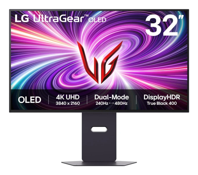 Image of LG UltraGear 32GX870A-B 32" OLED Dual Refresh 4K Ultra HD 240Hz / Full HD 480Hz 0.03ms USB-C Height Adjustable Gaming Monitor 32GX870A-B.AEK