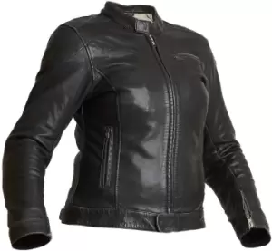 Image of Halvarssons Orsa Ladies Motorcycle Leather Jacket, black, Size 36 for Women, black, Size 36 for Women