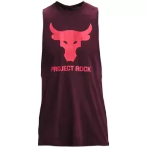 Image of Under Armour Project Rock Brahma Sleeveless Vest Mens - Red
