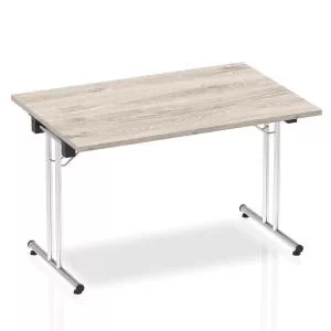 Image of Impulse 1200 Folding Rectangular Table Grey Oak