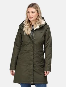 Image of Regatta Remina Waterproof Insulated Jacket - Dark Khaki, Navy, Size 8, Women