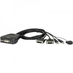 Image of ATEN CS22D-AT 2 ports KVM changeover switch DVI USB 1920 x 1200 p
