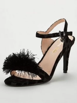 Image of Miss KG Perry Pom Heel Sandal - Black, Size 6, Women