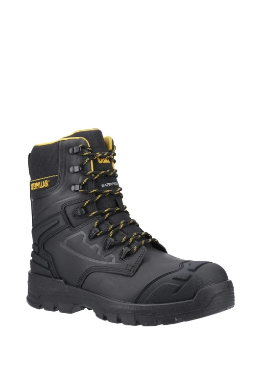 Image of Caterpillar Mens STRIVER XL 8" Safety Boot in Black Size: 9 Black Male 9