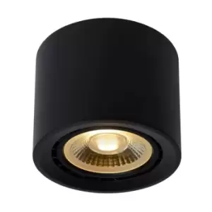 Image of Lucide FEDLER - Surface Mounted Ceiling Spotlight - Ø12cm - LED Dim to warm - GU10 - 1x12W 2200K/3000K - Black
