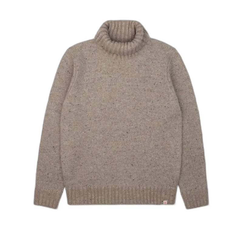 Image of Revolution High-neck sweater in luxurious soft yarn nope Revolution Beige Male S
