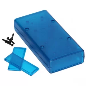 Image of Hammond 1593XTBU Instrument Case GPABS 140 x 66 x 28mm Translucent...