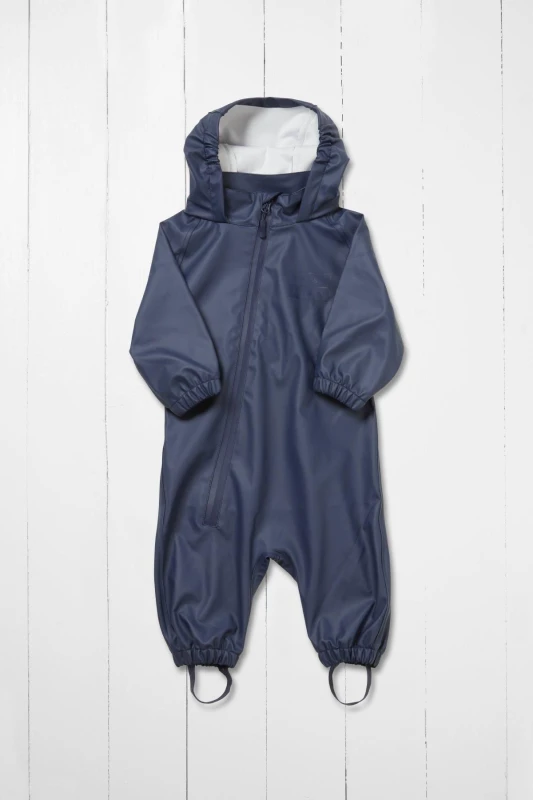 Image of Grass & Air Kids Puddlesuit in Navy Size: 18-24 m Navy Unisex 18-24 m