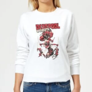 Image of Marvel Deadpool Family Corps Womens Sweatshirt - White - M