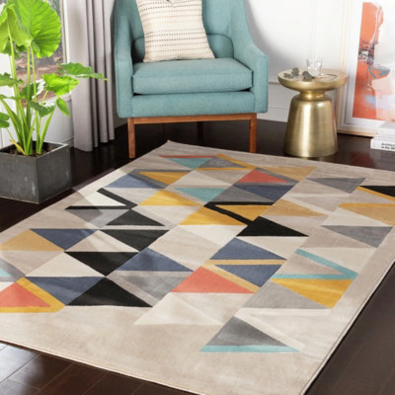 Image of Livabliss Scandi Geometric Taupe Delaney Runner Rug 80 X 220 Cm - Easy Care, Non Shedding, Ideal For Hallway Or Beside The Bed