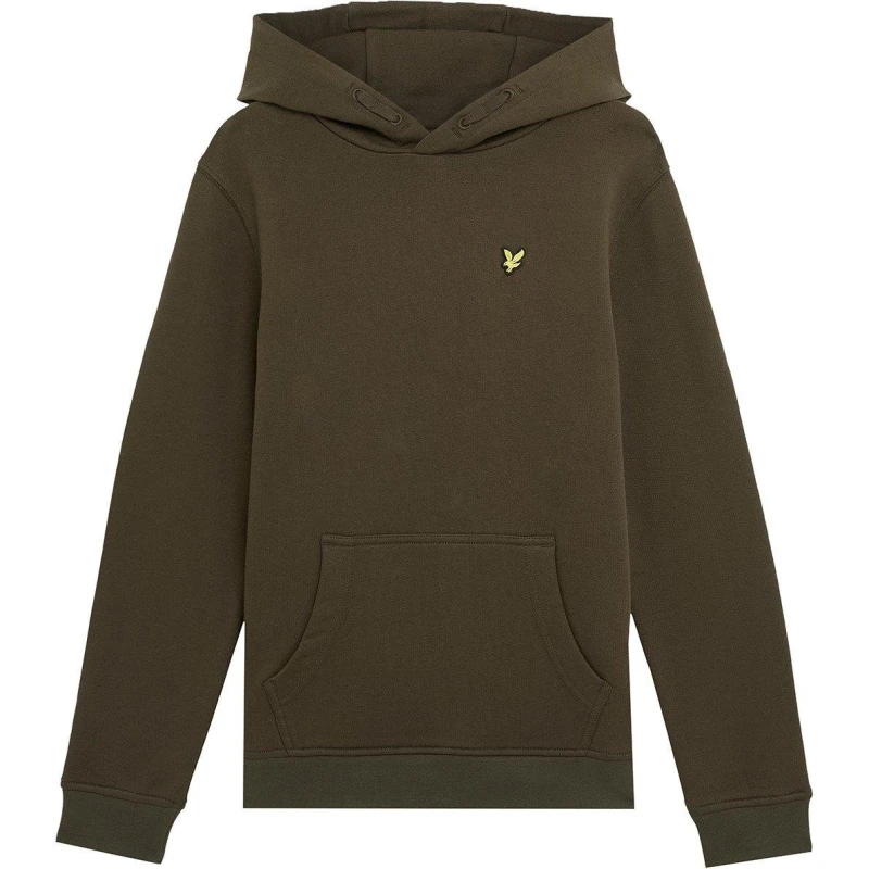 Image of Lyle and Scott Classic Hoodie Juniors W485 Olive unisex 5-6Y