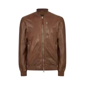 Image of AllSaints Kemble Bomber Jacket - Brown