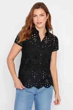 Image of Tall Broidery Short Sleeve Shirt