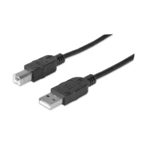 Image of Manhattan USB-A to USB-B Cable, 1.8m, Male to Male, Black, 480...
