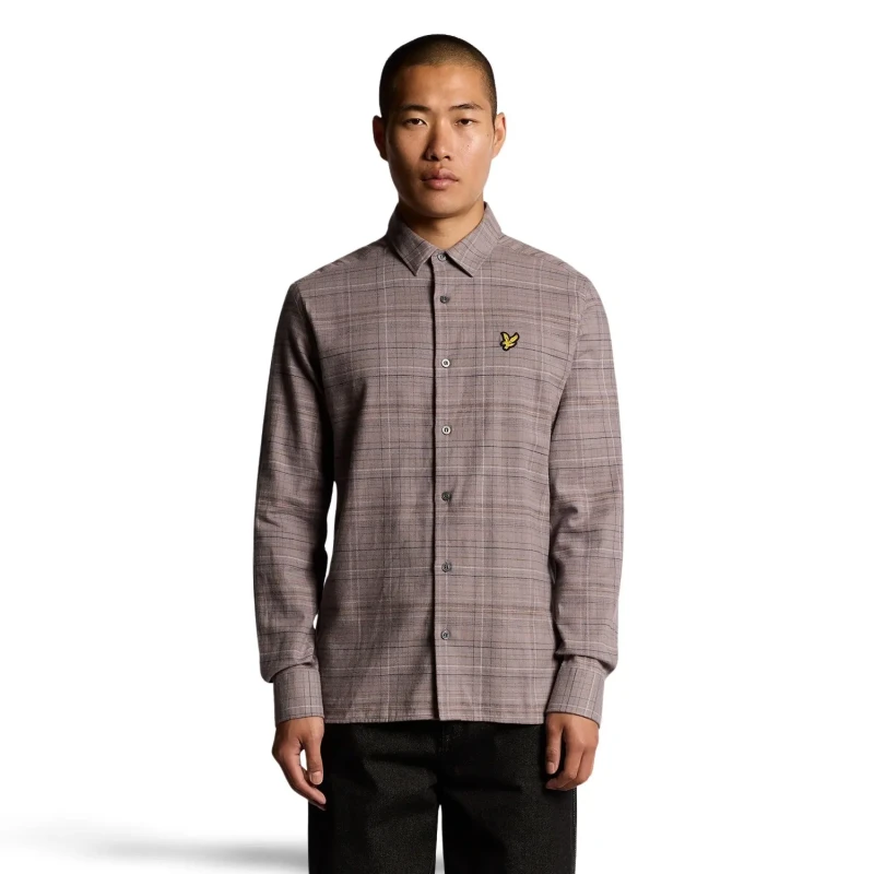 Image of Lyle & Scott Flannel check shirt Lyle & Scott Gris Male 2XL